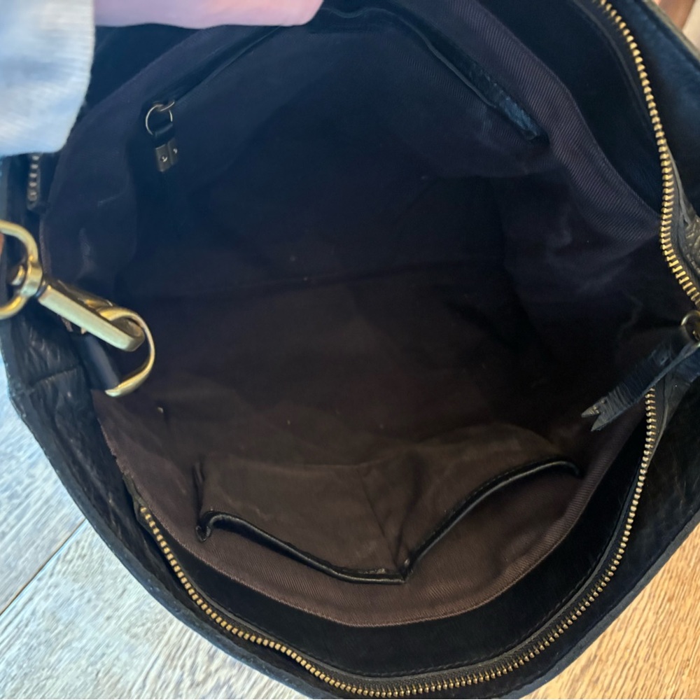 Madewell Black Leather Tote with Tan Straps - Picture 10 of 14